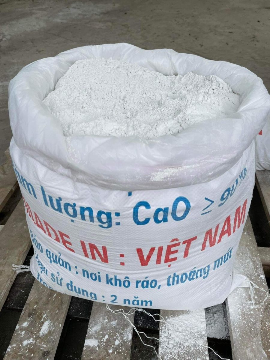 Vôi nông nghiệp CaO dạng bột dùng cải tạo đất, nâng pH và sát khuẩn đất trồng