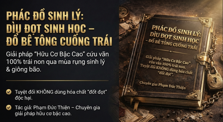 Phác đồ gìa lá thần tốc giúp chống rụng trái sầu riêng