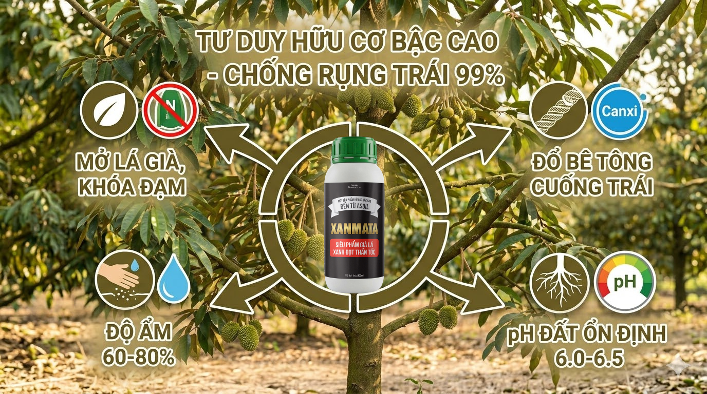 Giải pháp Xanmata kết hợp 5 mẹo hữu cơ bậc cao giúp kiểm soát đọt chống tháo khớp.